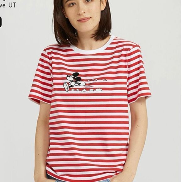 Disney Mickey Mouse Manga striped UNIQLO PHILIPPINES size M - Picture 1 of 5